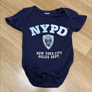 NYPD Navy Blue Baby Onesie. Cotton Durable Comfy